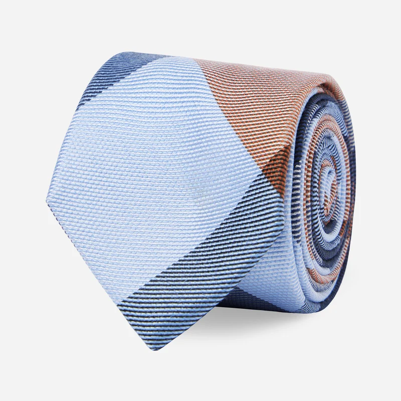 Rohrer Plaid Orange Tie