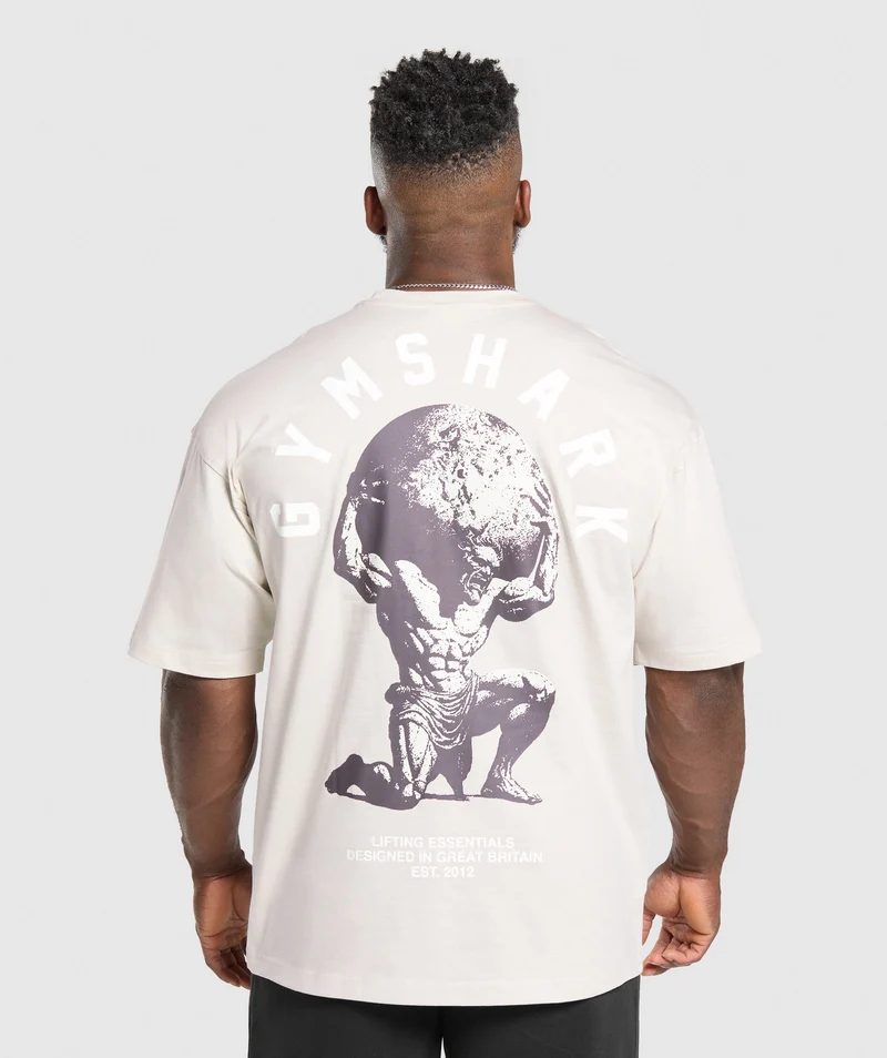 Gymshark Atlas T-Shirt - Oat White