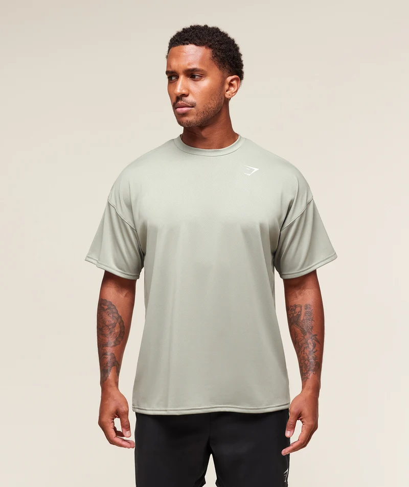 Gymshark Arrival Oversized T-Shirt - Stone Grey