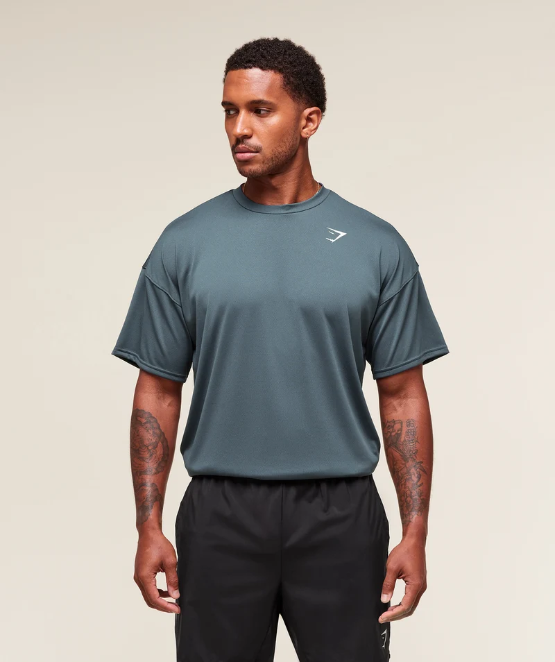 Gymshark Arrival Oversized T-Shirt - Titanium Blue
