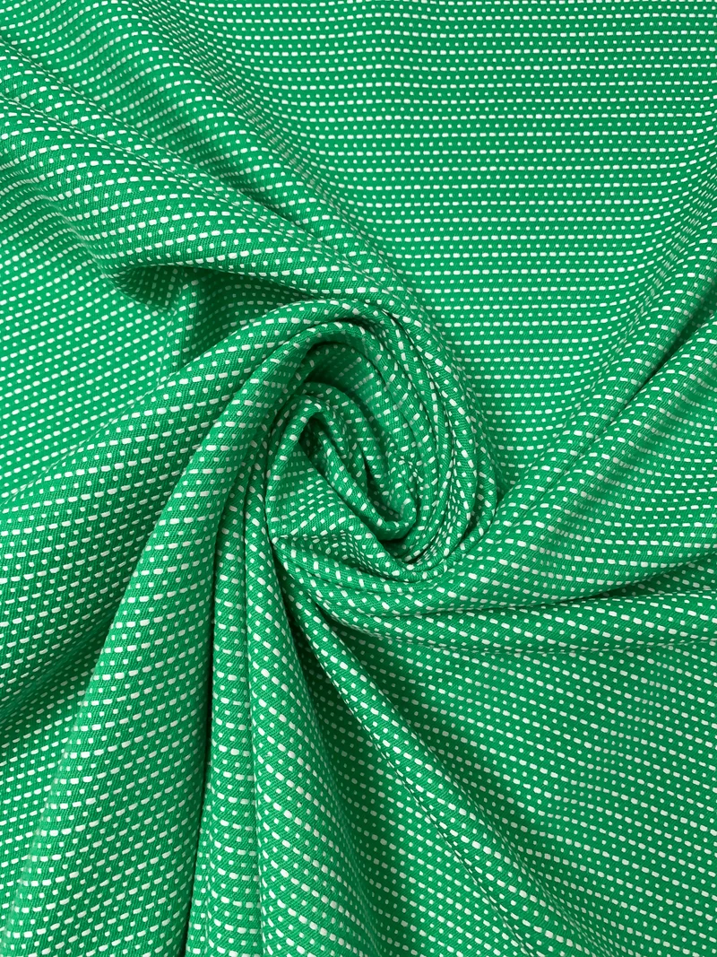 Striped Woven Suiting with Fused Black - Green / White