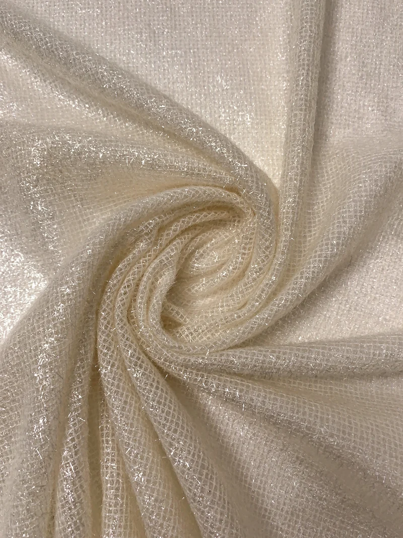 Sparkle Clear-Yarn Woven Novelty - Off-White