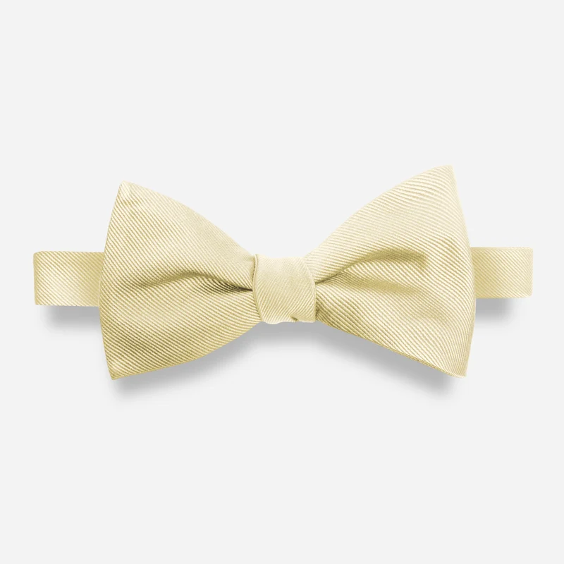 Grosgrain Solid Butter Bow Tie