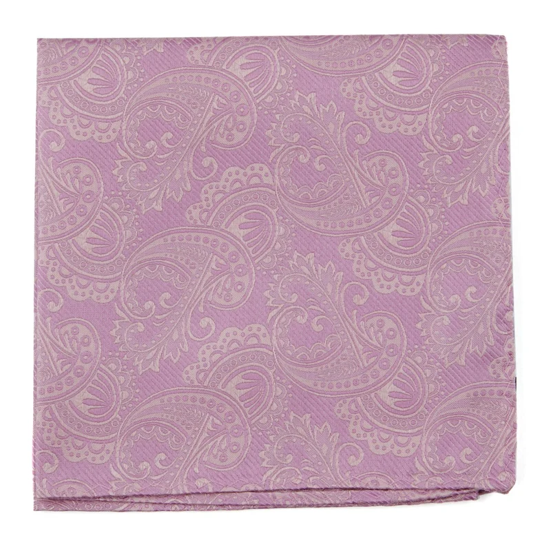 Twill Paisley Dusty Rose Pocket Square