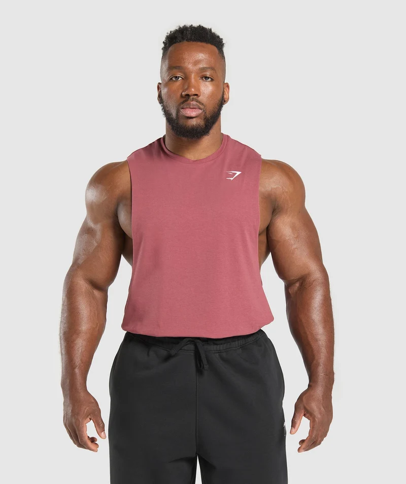 Gymshark Critical Drop Arm Tank - Washed Berry Pink