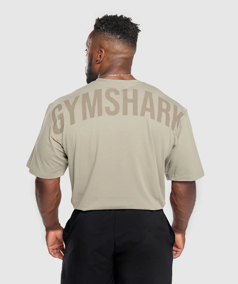 Gymshark Power T-Shirt - Brown