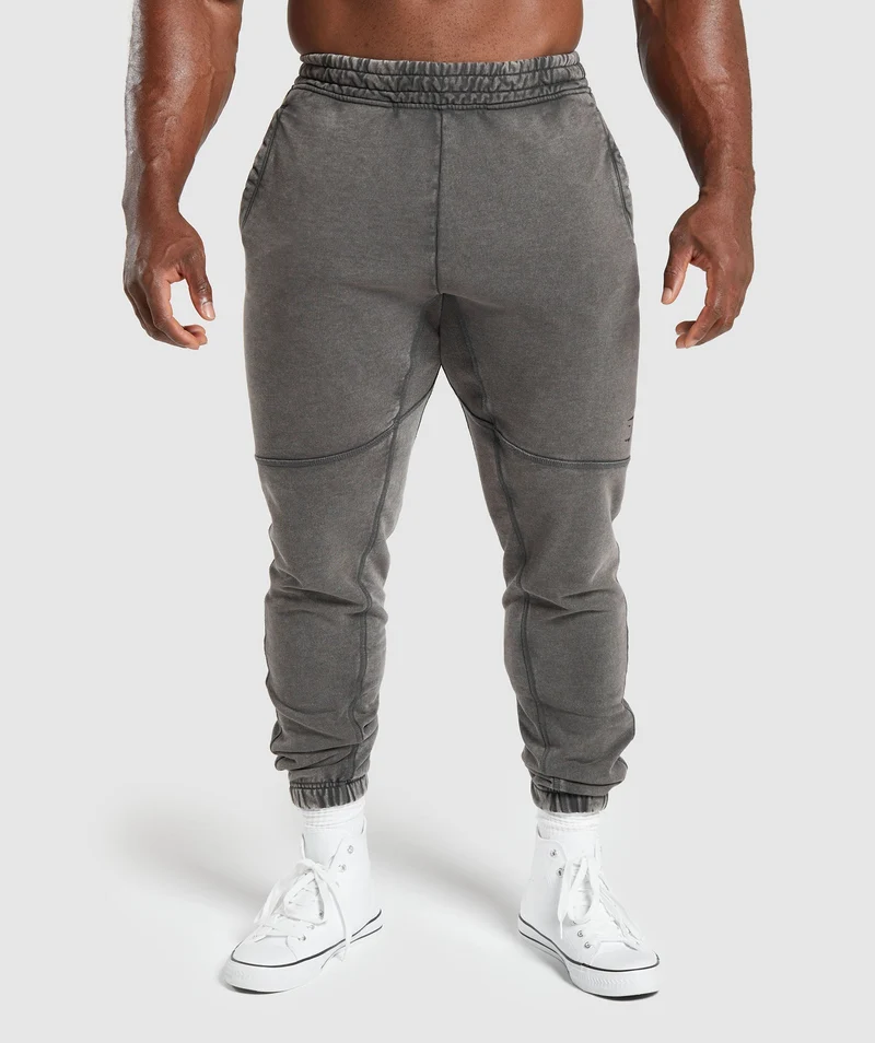 Gymshark Power Washed Jogger - Onyx Grey/Acid Wash Small Ball
