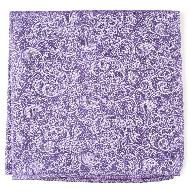 Ceremony Paisley Lilac Pocket Square