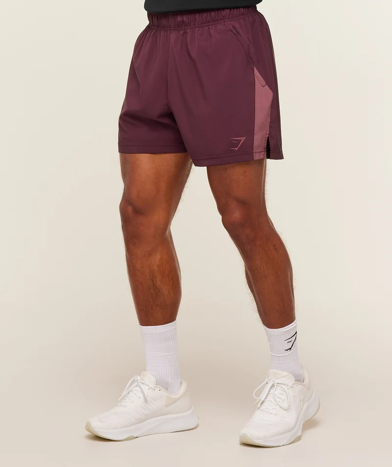 Gymshark Sport 5" Shorts - Impact Burgundy/Reset Pink