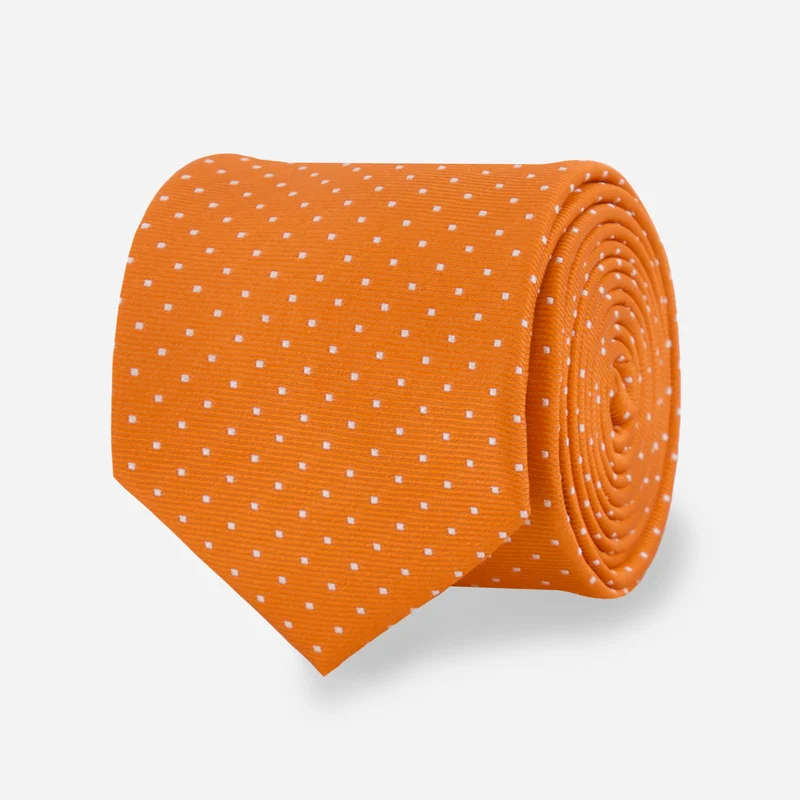 Mini Dots Orange Tie
