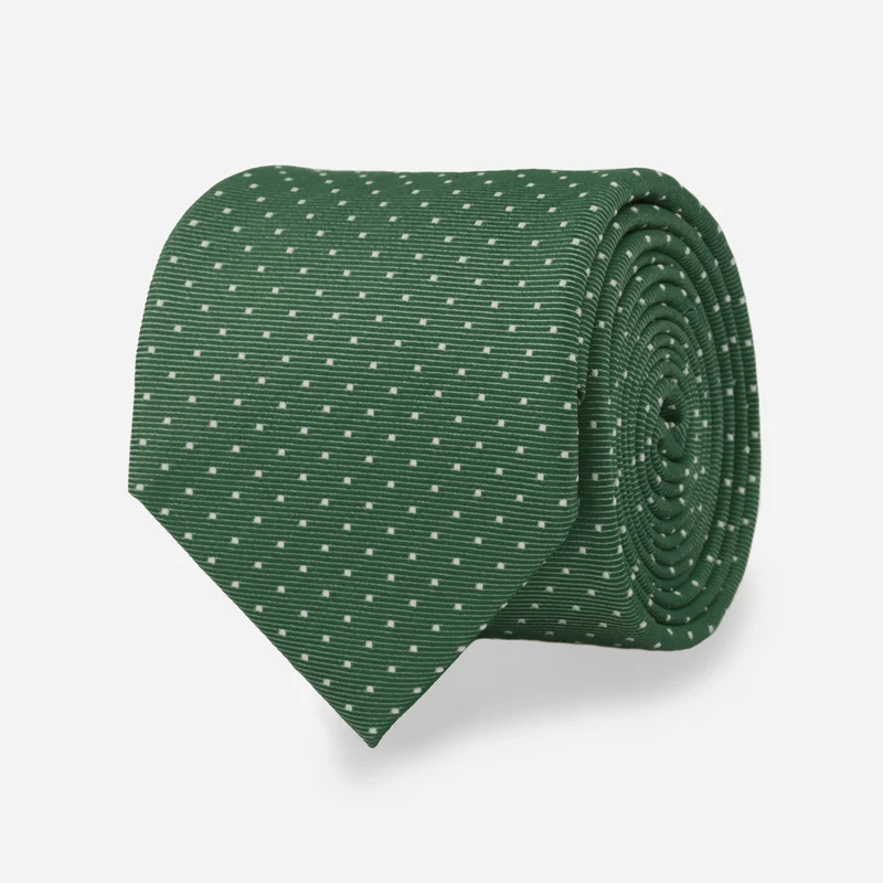 Mini Dots Hunter Green Tie