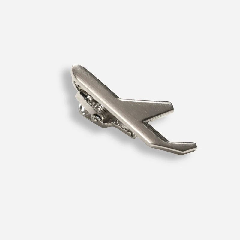 Airplane Silver Tie Bar