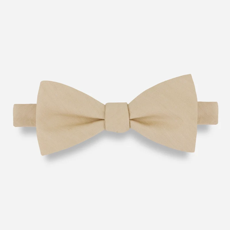Linen Row Light Champagne Bow Tie