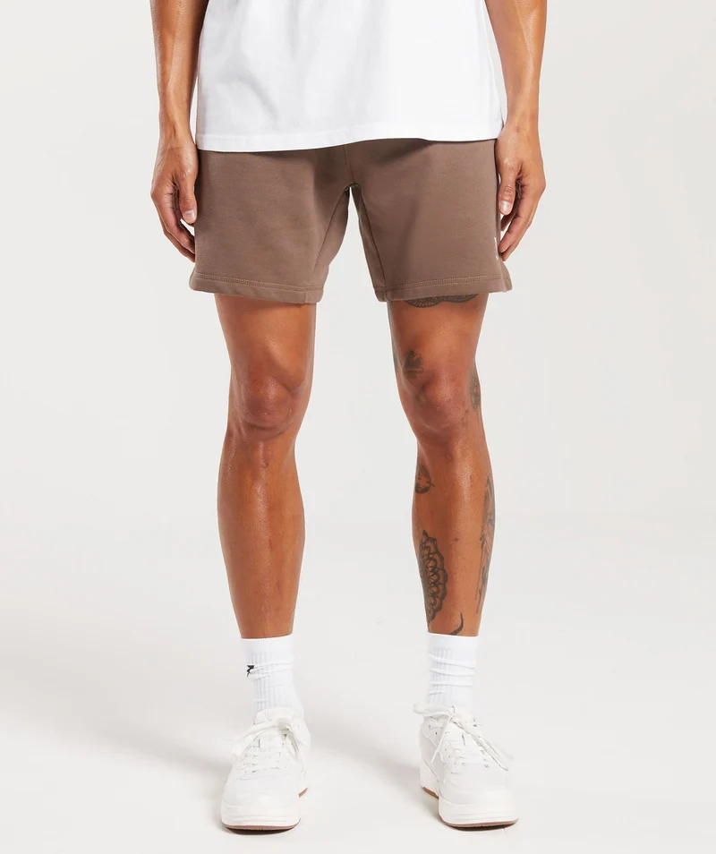 Gymshark Crest 7" Shorts - Brown