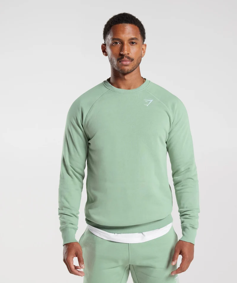 Gymshark Crest Crew - Desert Sage Green