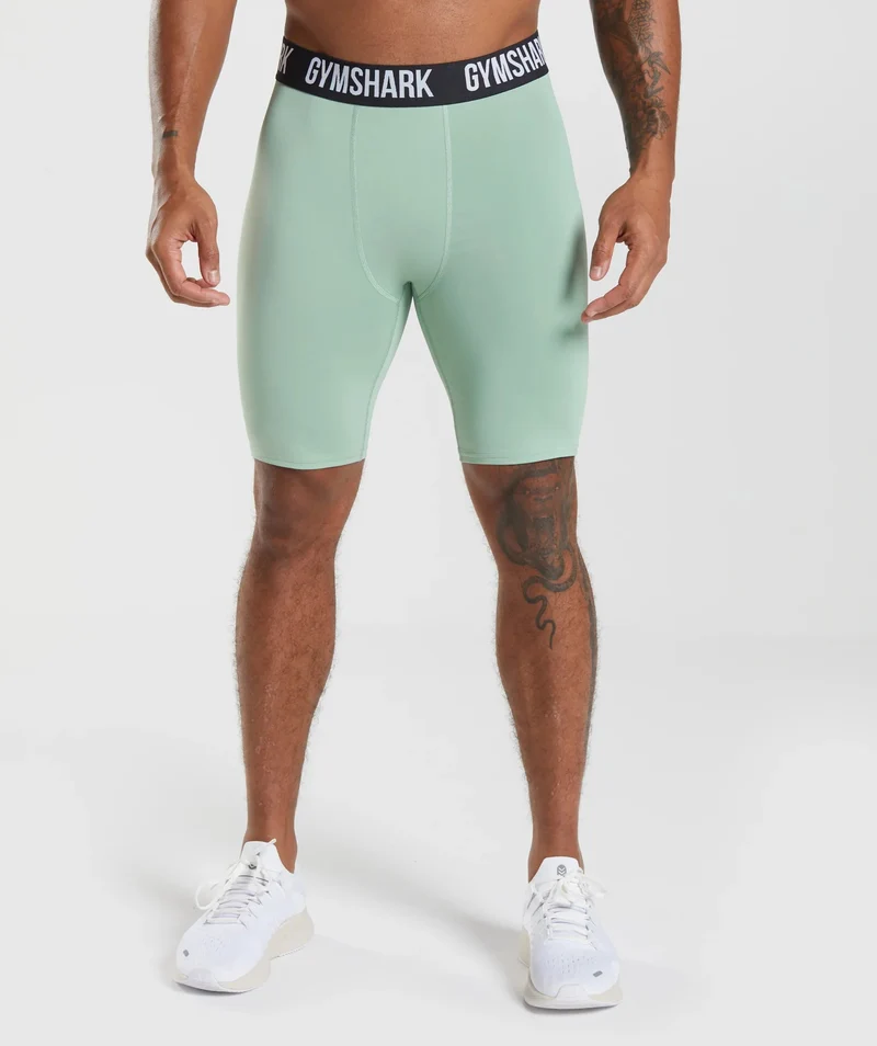 Gymshark Element Baselayer Shorts - Desert Sage Green
