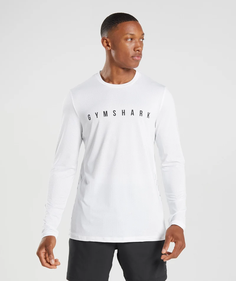 Gymshark Sport Long Sleeve T-Shirt - White