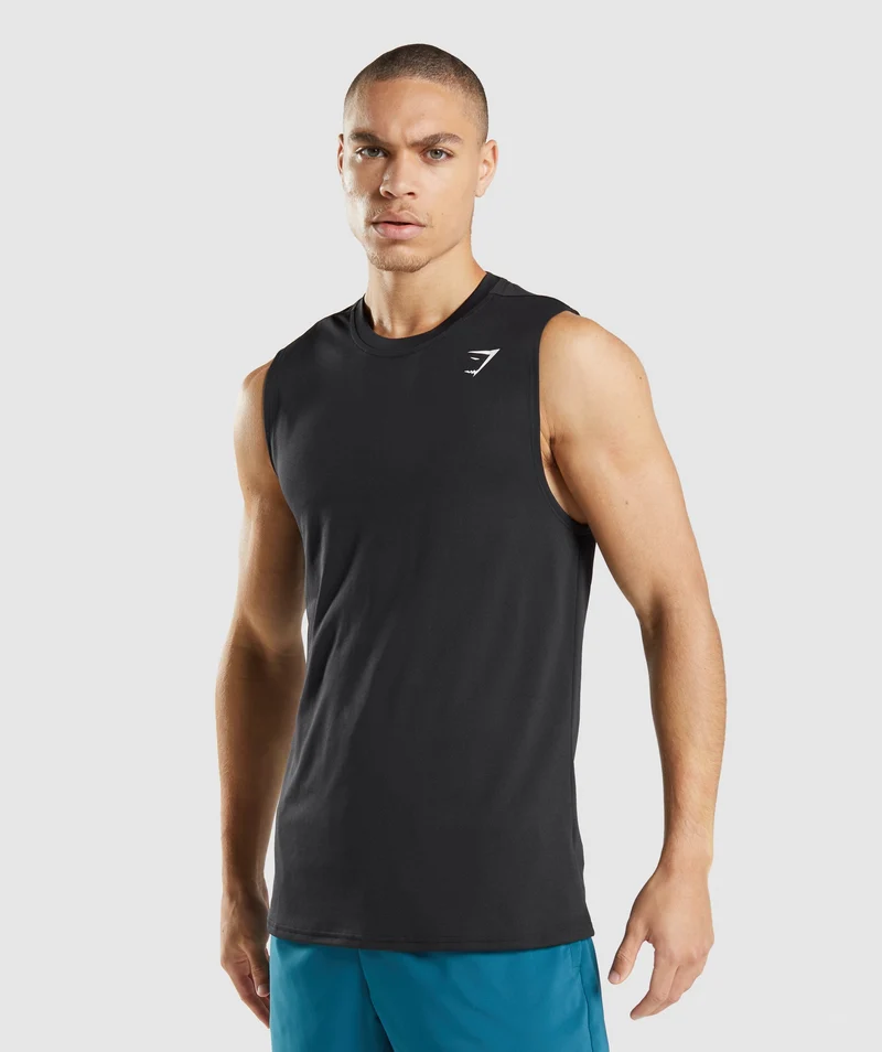 Gymshark Arrival Sleeveless T-Shirt - Black