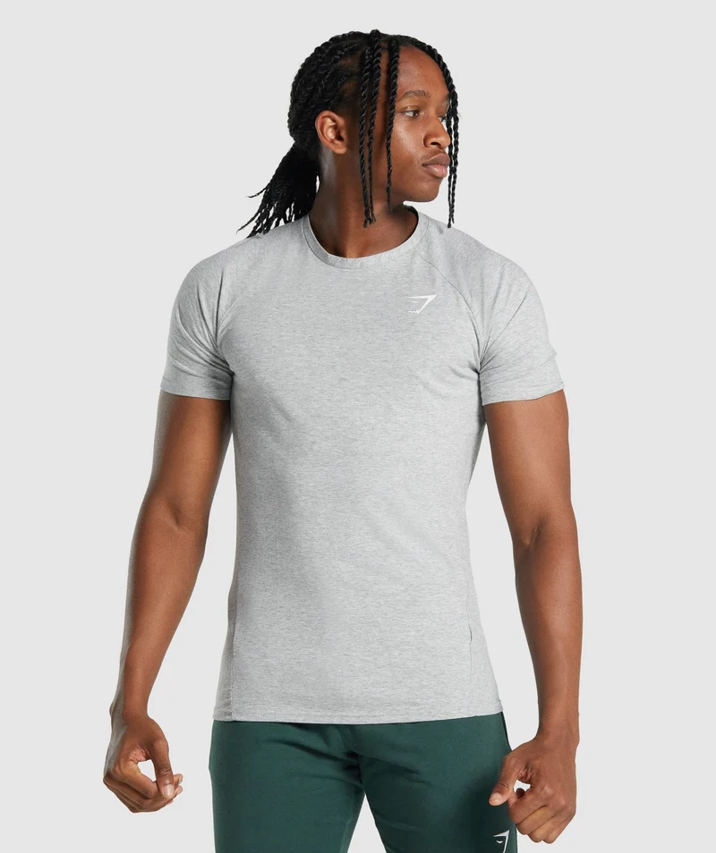 Gymshark Critical T-Shirt - Light Grey Core Marl