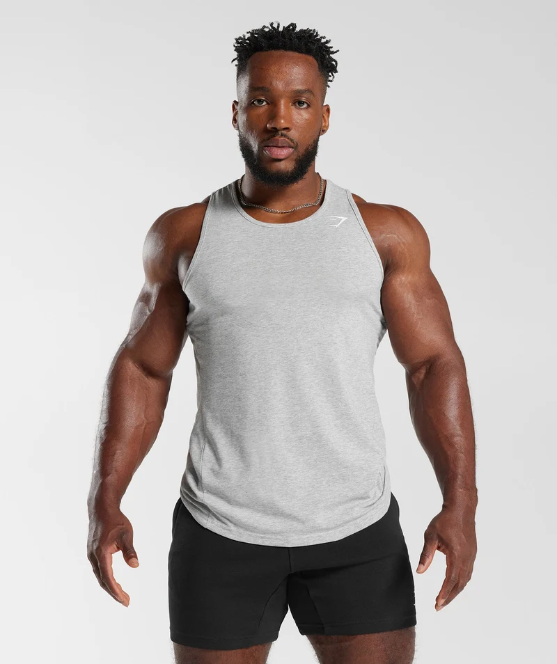 Gymshark Critical Tank - Light Grey Core Marl