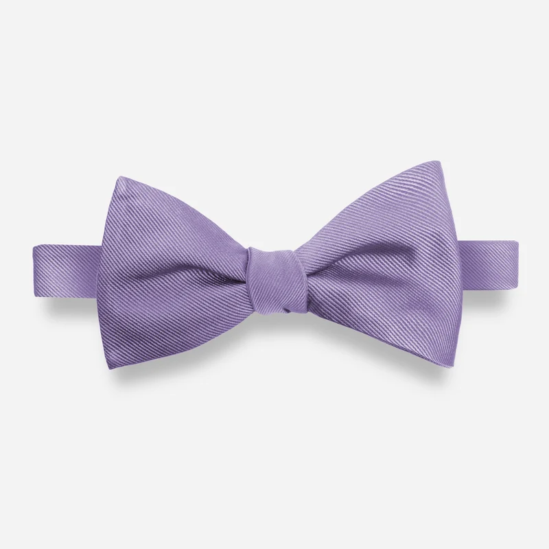 Grosgrain Solid Lavender Bow Tie
