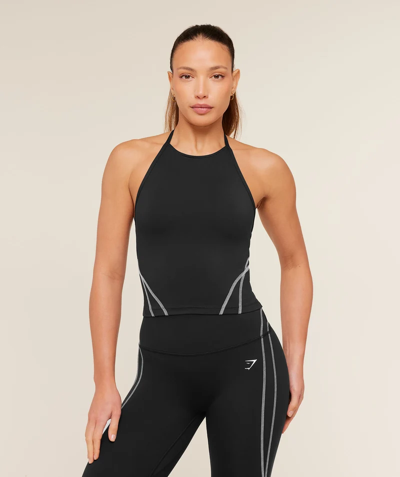 Gymshark Volt Tank Top - Black/White