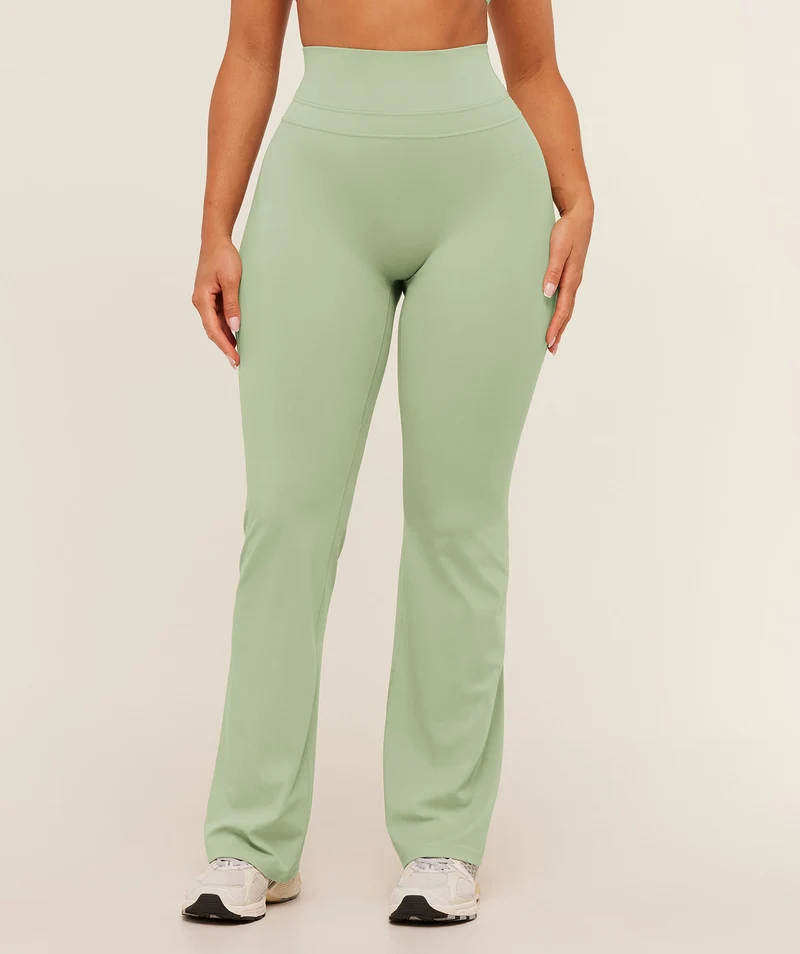 Gymshark Whitney Regular Flared Legging - Haze Green