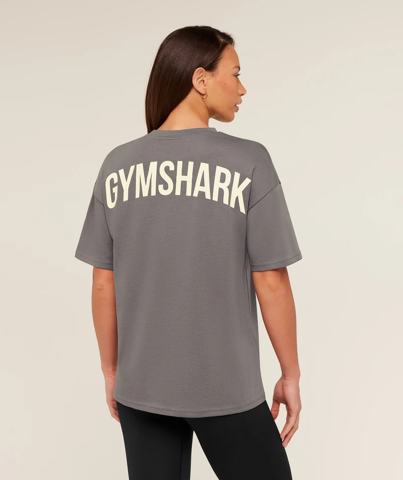 Gymshark Power Oversized T-Shirt - Cool Brown
