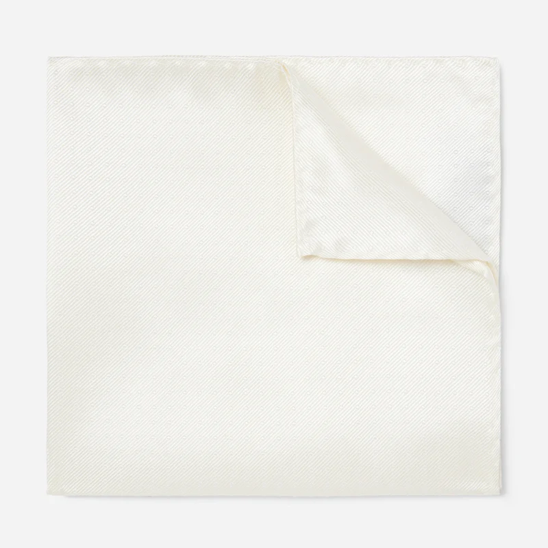 Mini Dots Ivory Pocket Square
