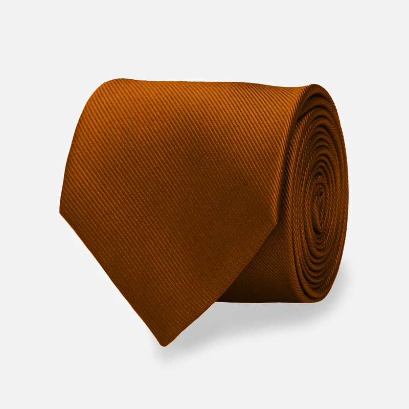 Grosgrain Solid Burnt Orange Tie