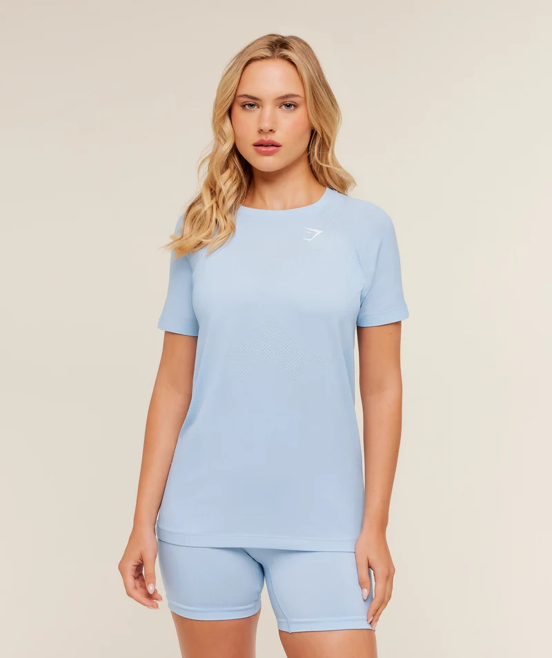 Gymshark Vital Seamless 2.0 Light T-Shirt - Chilled Blue