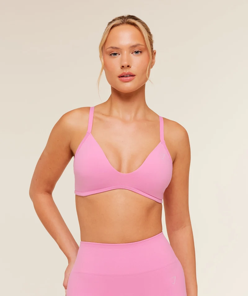Gymshark Soft Sculpt V-neck Sports Bra - Focus Pink