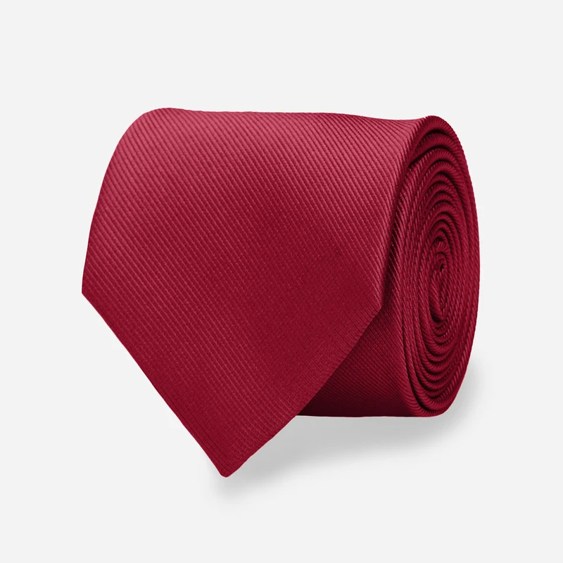 Grosgrain Solid Cranberry Tie