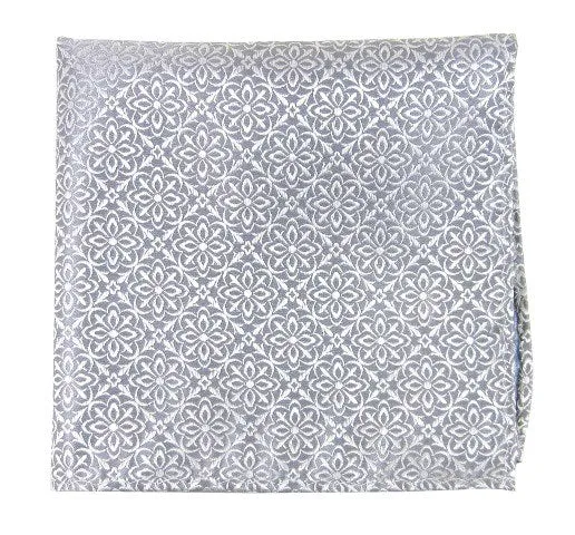 Opulent Silver Pocket Square