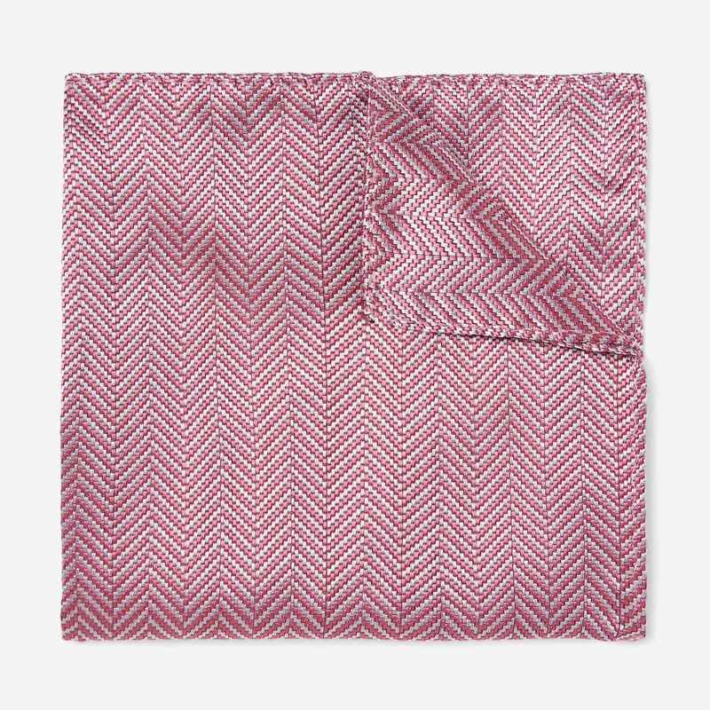 Native Herringbone Dusty Rose Pocket Square