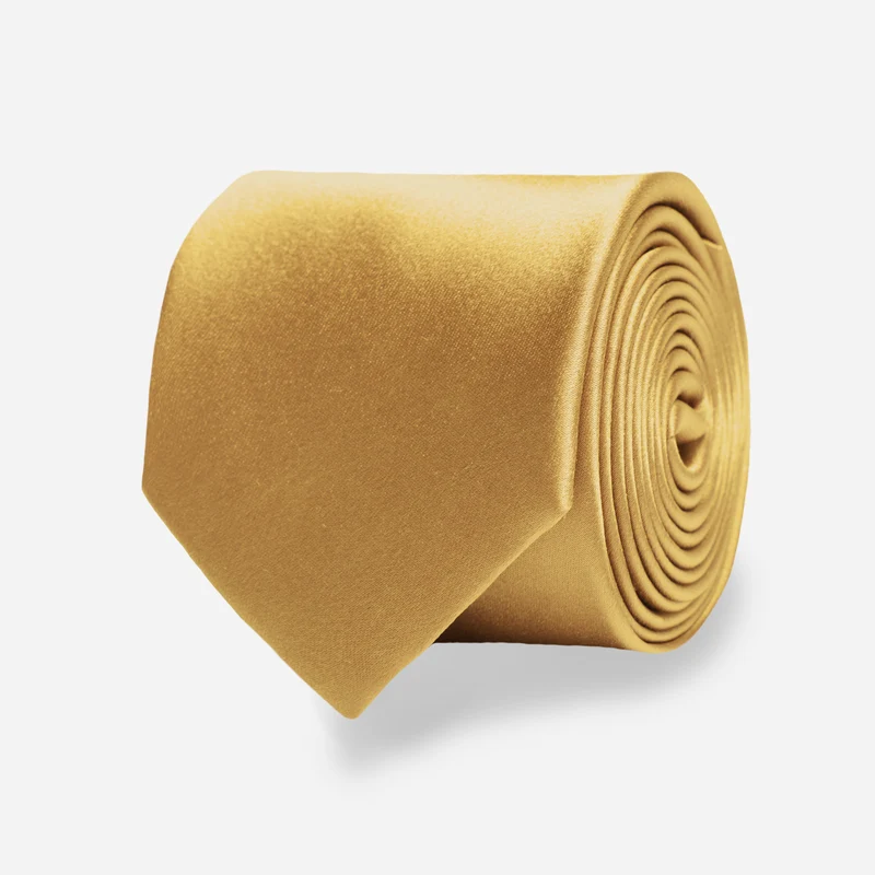 Solid Satin Mustard Tie