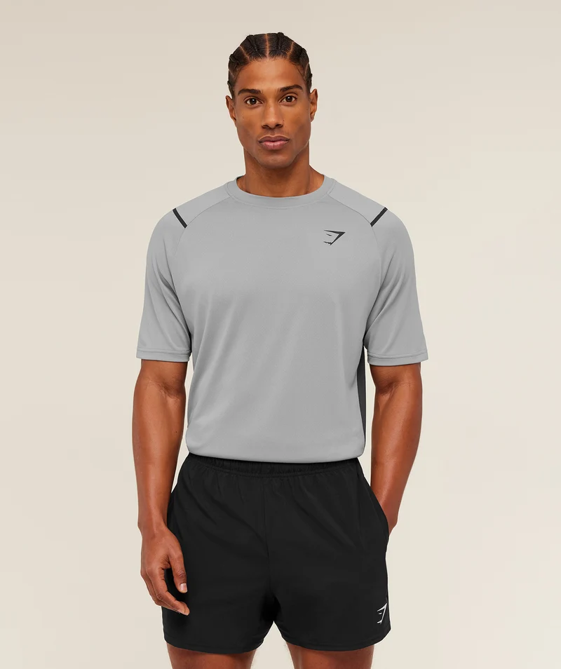 Gymshark Arrival Contrast T-Shirt - Smokey Grey/Onyx Grey