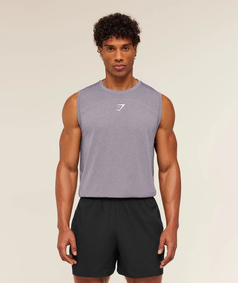 Gymshark Lightweight Seamless Tank - Fog Purple/Marl