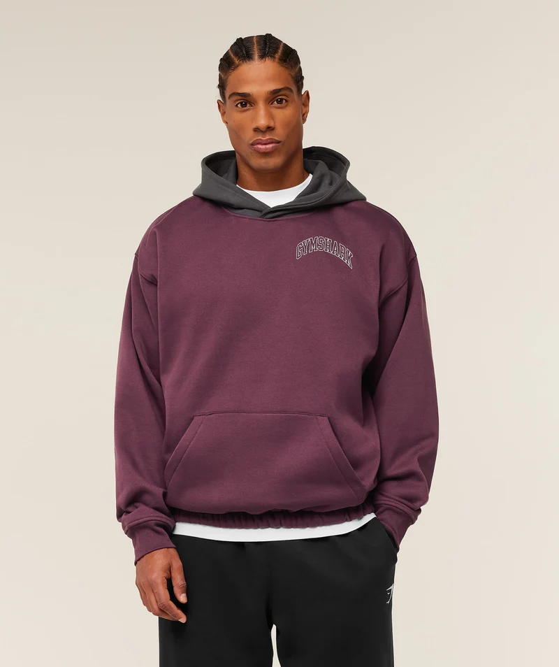 Gymshark Collegiate Tech Hoodie - Impact Burgundy