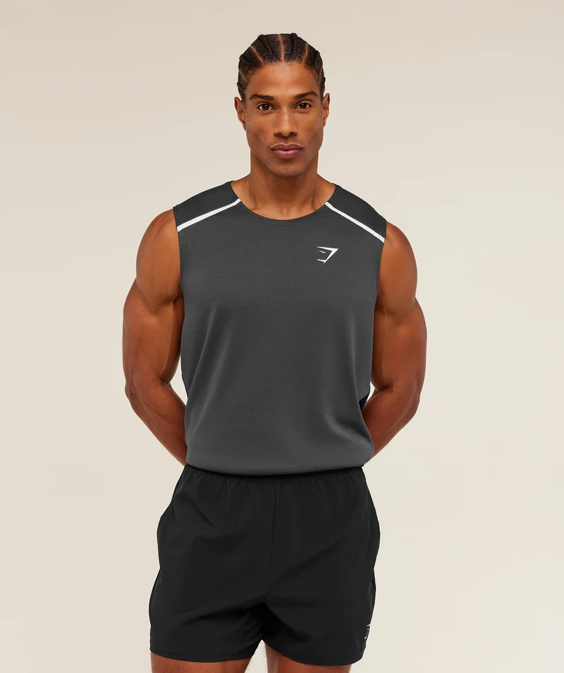 Gymshark Arrival Contrast Tank - Onyx Grey/Black