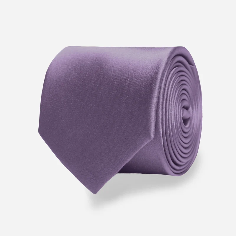 Solid Satin Lavender Tie