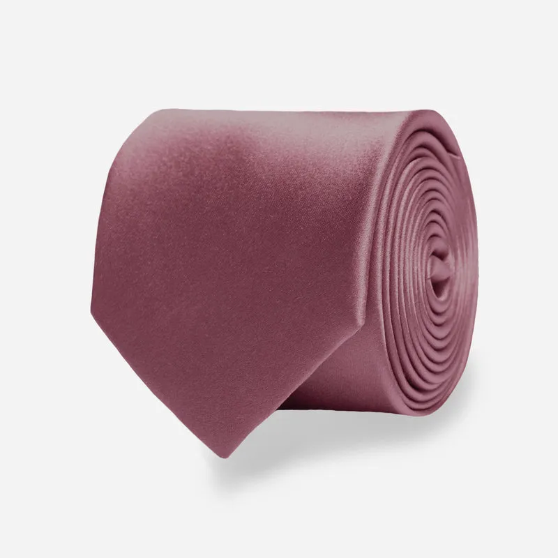 Solid Satin Dusty Rose Tie