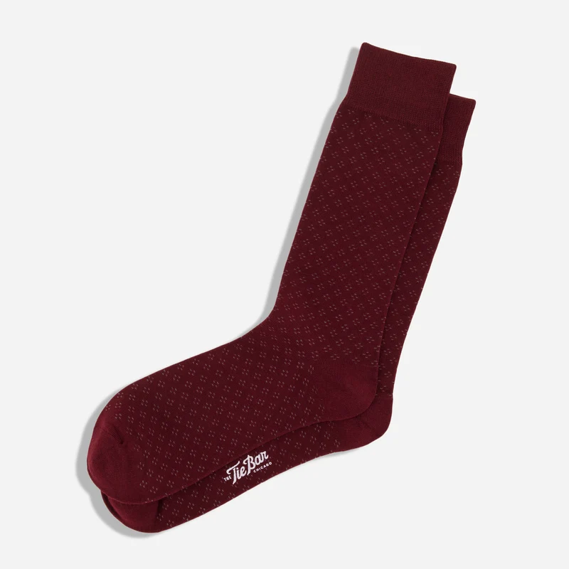 Speckled Burgundy Dress Socks