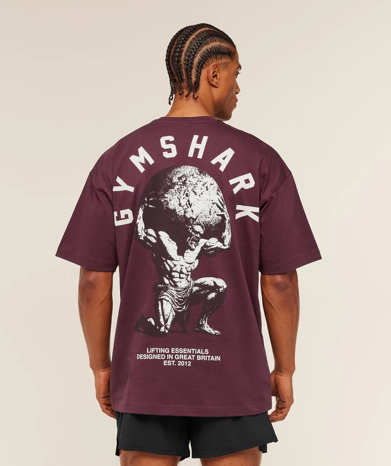 Gymshark Atlas T-Shirt - Impact Burgundy