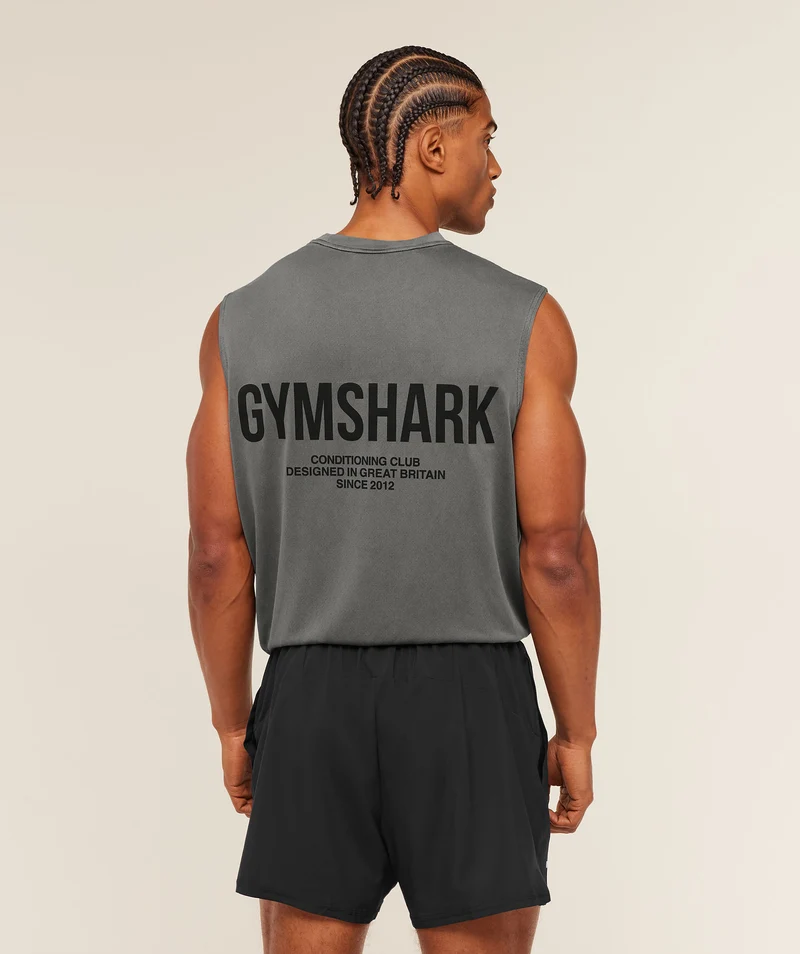 Gymshark Conditioning Club Washed Tank - Black/Wash