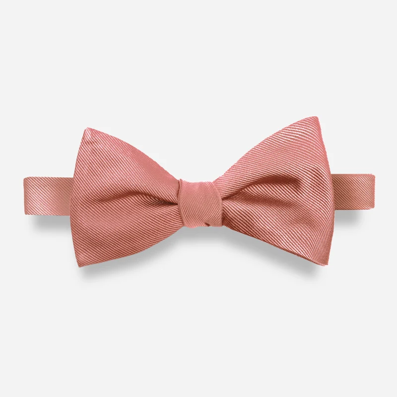 Grosgrain Solid Spring Pink Bow Tie