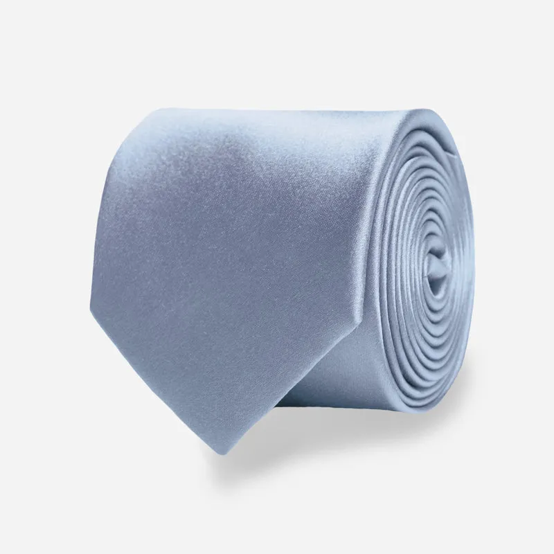Solid Satin Baby Blue Tie