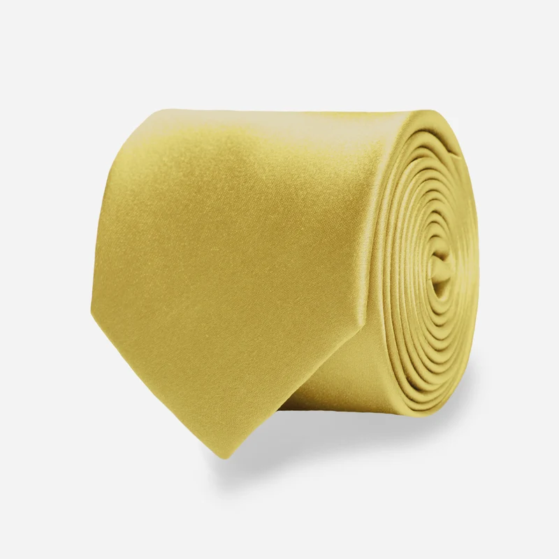 Solid Satin Yellow Tie
