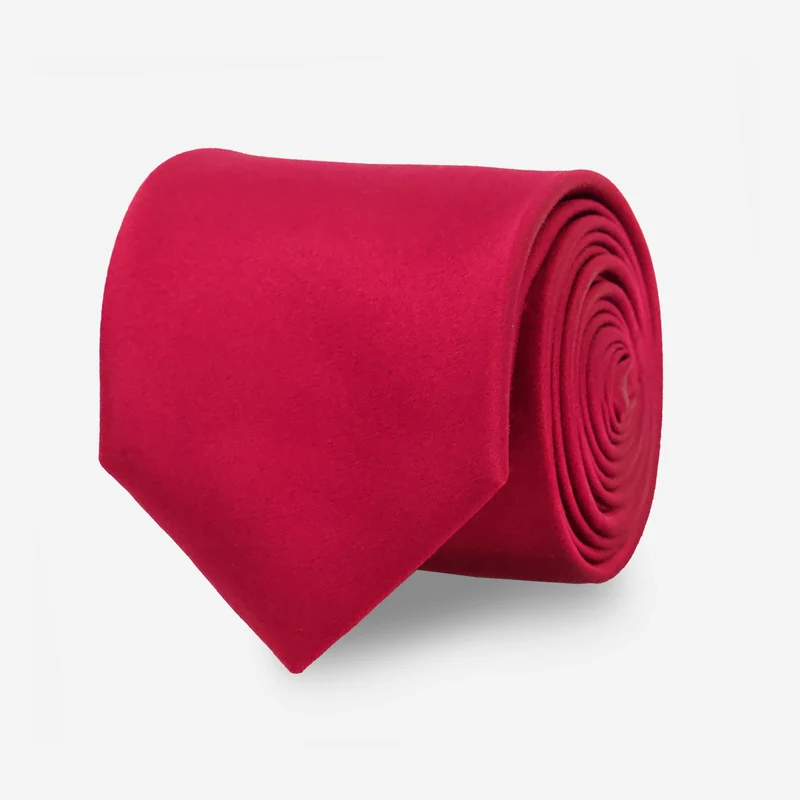 Solid Satin Red Tie