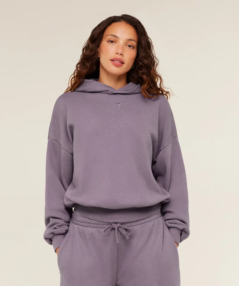 Gymshark Power Washed Oversized Hoodie - Dusk Purple/Wash